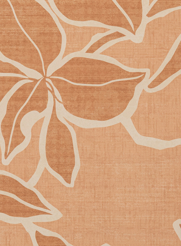 Aadita Pink and Peach Botanical Washable Rug