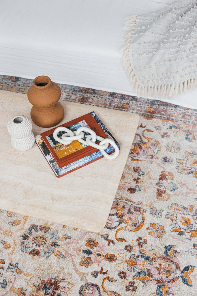 Addison Cream and Purple Multi-Colour Distressed Rug