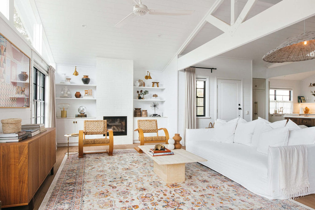 Addison Cream and Purple Multi-Colour Distressed Rug