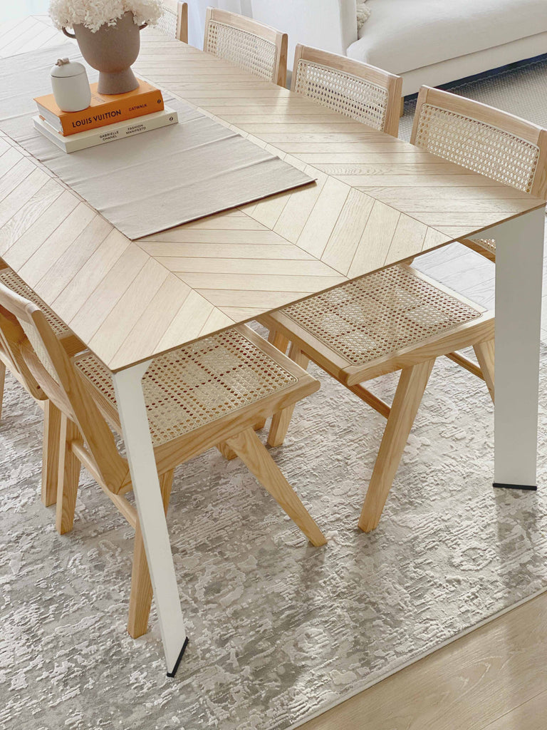 Adela Grey and Ivory Distressed Floral Rug