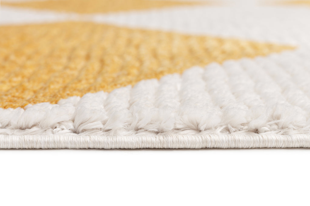 Agatha Ivory and Yellow Checkered Rug