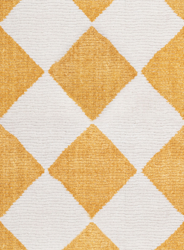 Agatha Ivory and Yellow Checkered Rug