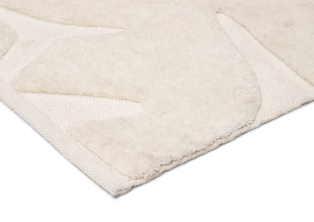 Akkira Abstract Cream Washable Wool Rug