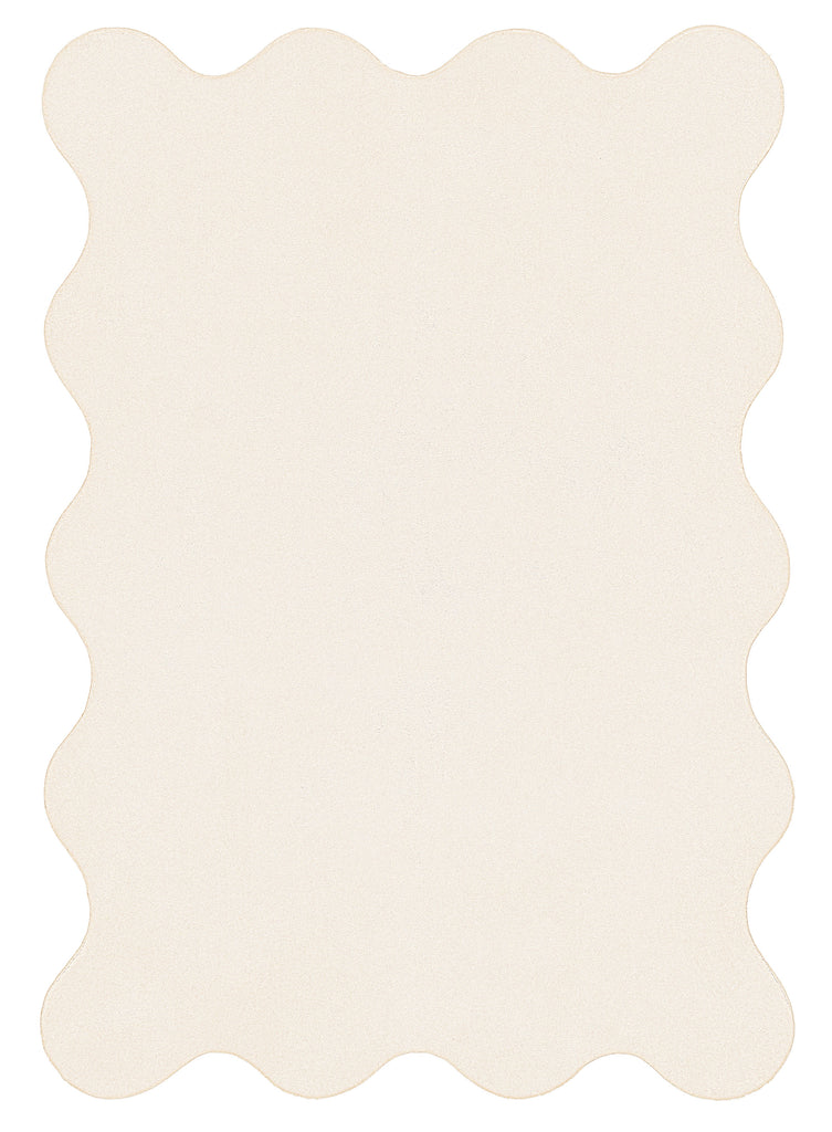 Allen Neutral Scallop Washable Rug