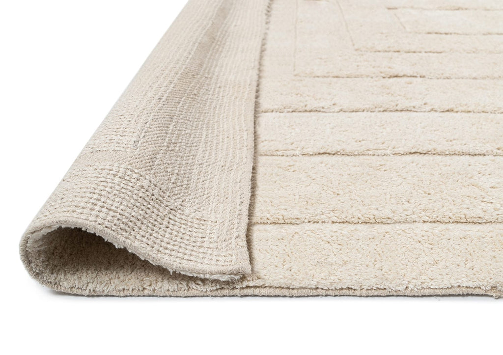 Allison Cream Beige Modern Cotton Washable Rug