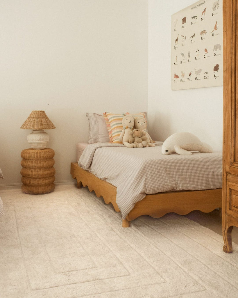 Allison Cream Beige Modern Cotton Washable Rug