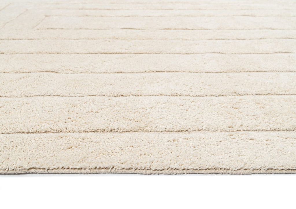 Allison Cream Beige Modern Cotton Washable Rug