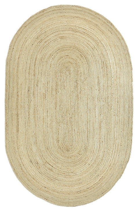 Amber Natural Braided Oval Jute Rug