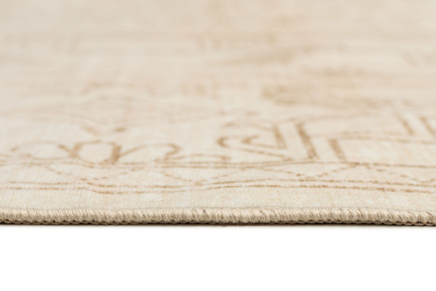 Anais Cream Medallion Washable Rug