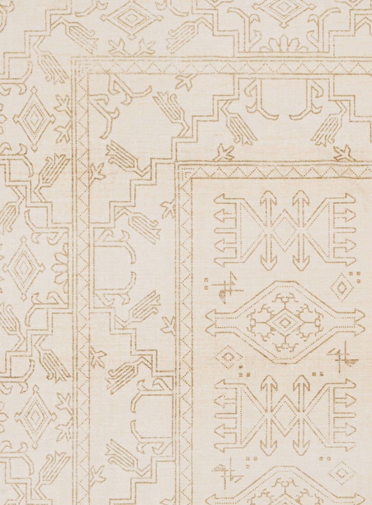 Anais Cream Medallion Washable Rug