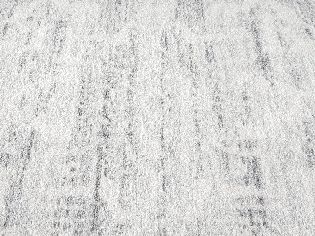 Andra Grey and Ivory Traditional Distressed Runner Rug