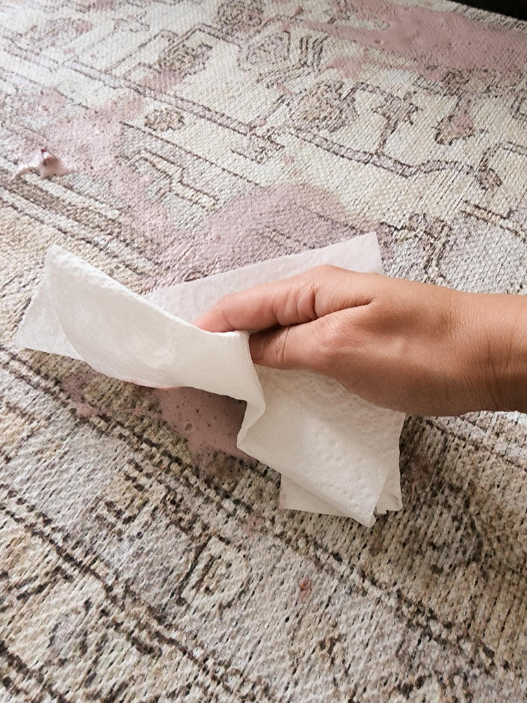 Aneesa Beige and Cream Traditional Distressed Washable Rug