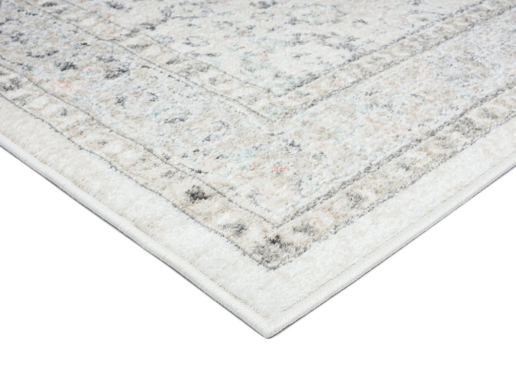Anine Cream And Grey Multi-Colour Traditional Floral Rug