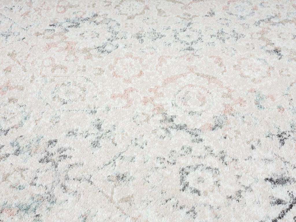 Anine Cream And Grey Multi-Colour Traditional Floral Rug