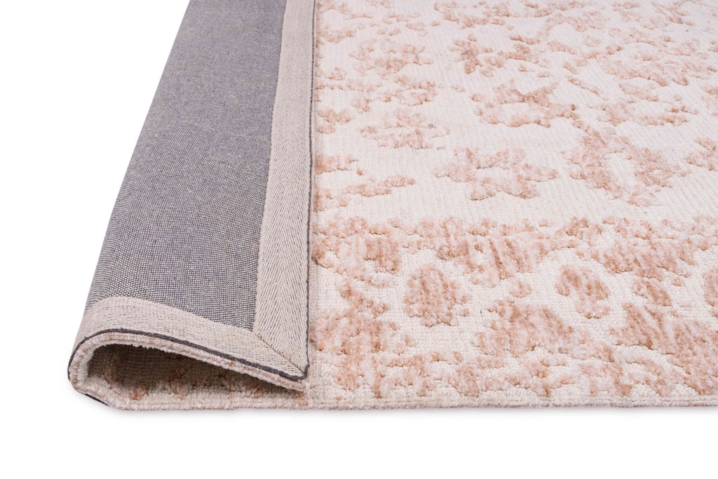 Aria Pink and Ivory Floral Transitional Rug