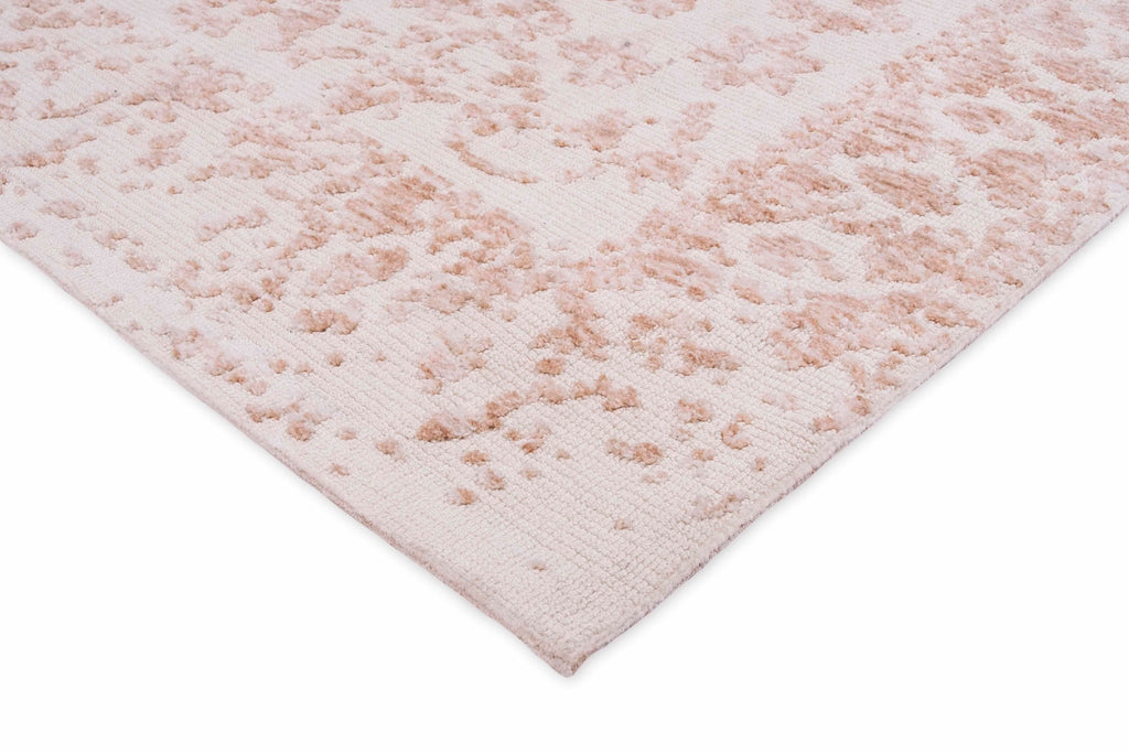 Aria Pink and Ivory Floral Transitional Rug