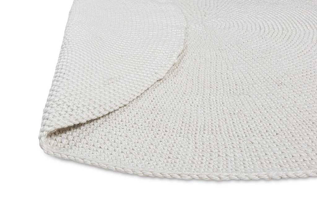 Arlenis Ivory Crochet Indoor Outdoor Round Rug