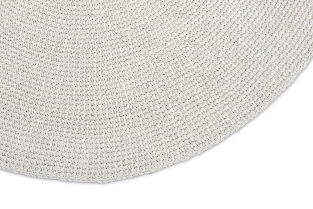 Arlenis Ivory Crochet Indoor Outdoor Round Rug