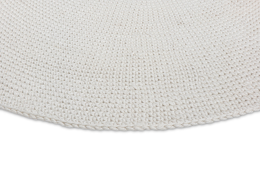 Arlenis Ivory Crochet Indoor Outdoor Round Rug
