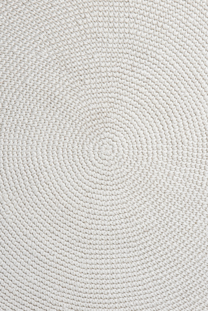 Arlenis Ivory Crochet Indoor Outdoor Round Rug