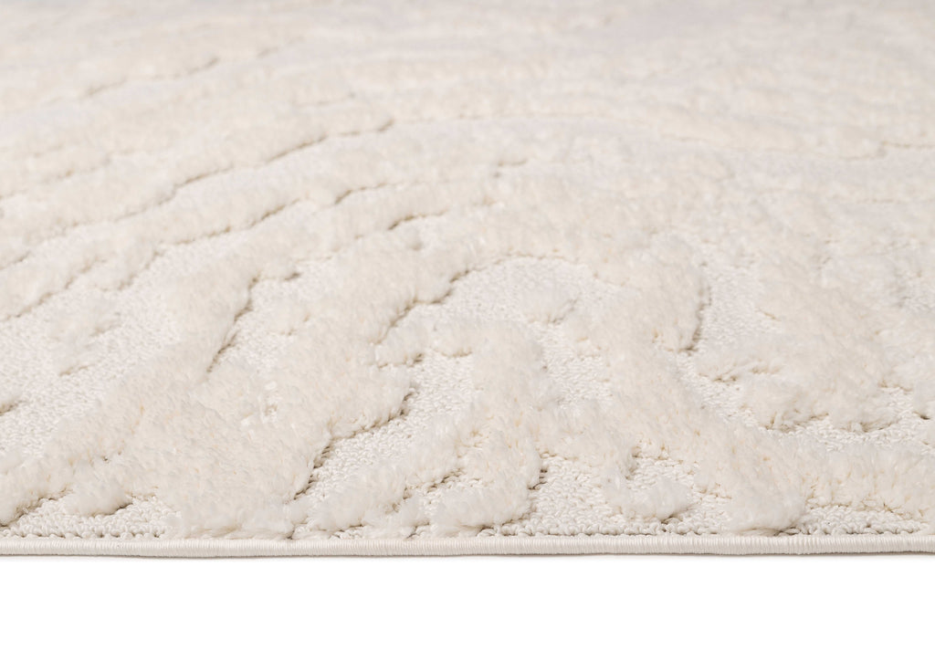 Aurora Ivory Cream Abstract Textured Rug