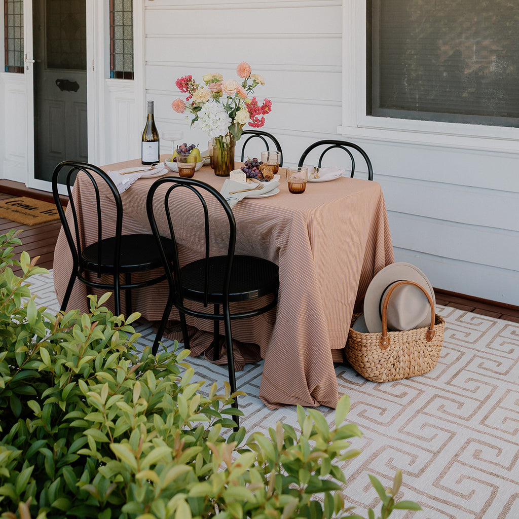 Ayat Beige Cream Indoor Outdoor Washable Rug