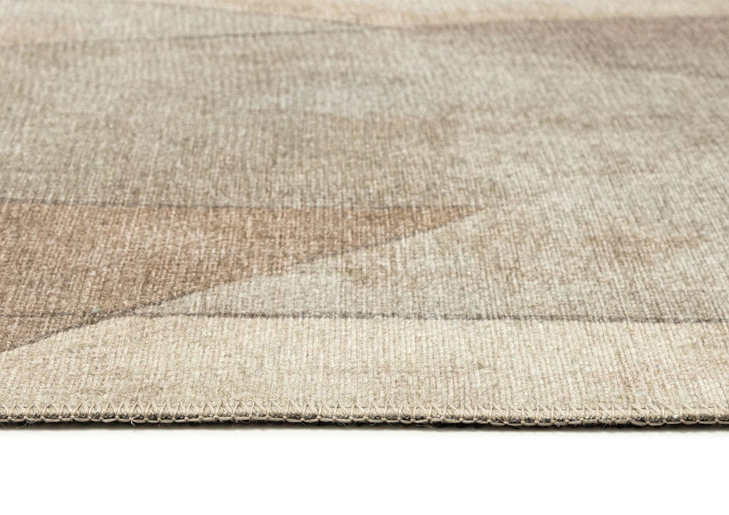Azra Grey and Beige Abstract Washable Rug