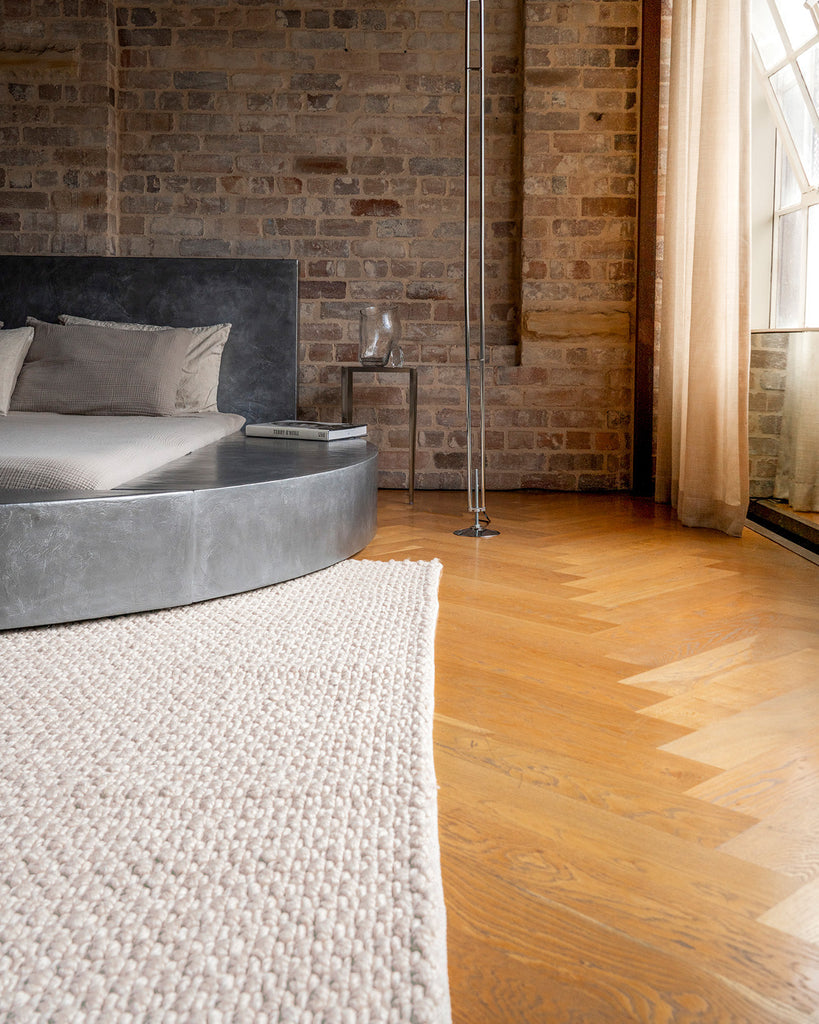 Bambi Ivory Chunky Wool Rug