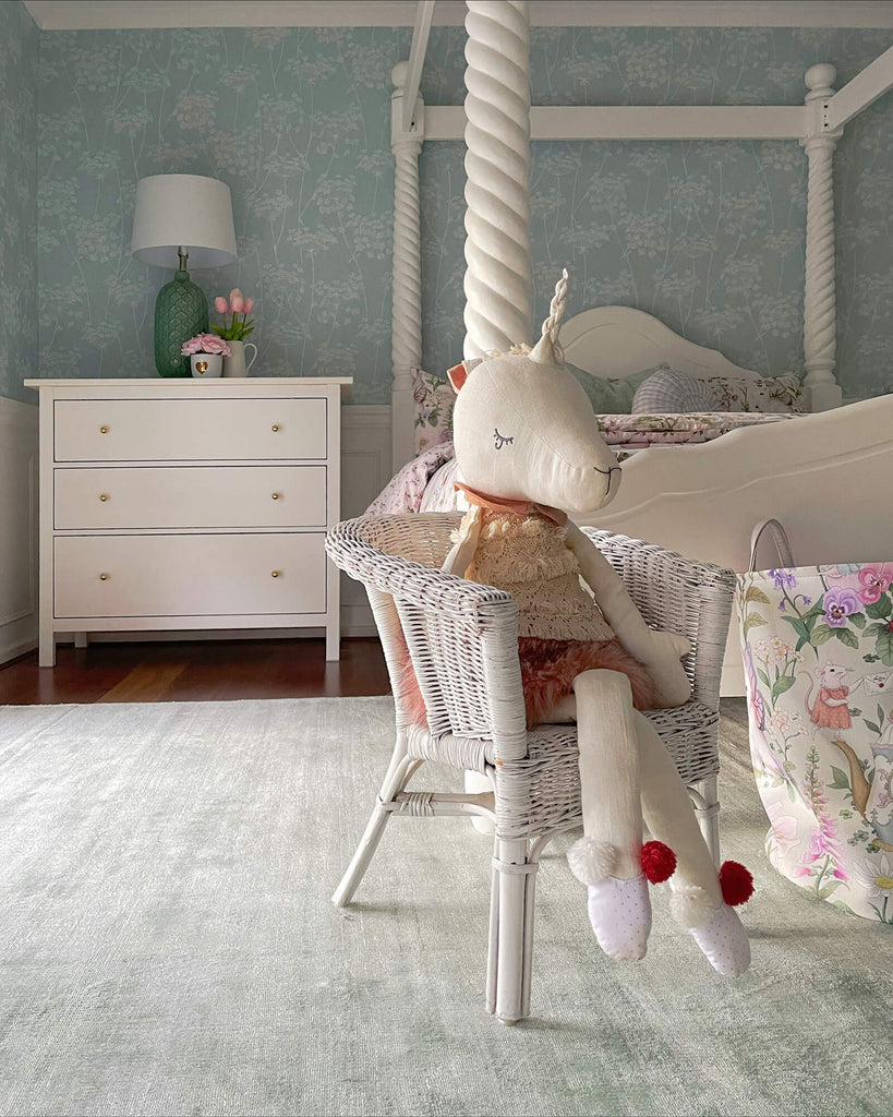 Billie Mint Green Distressed Viscose Rug