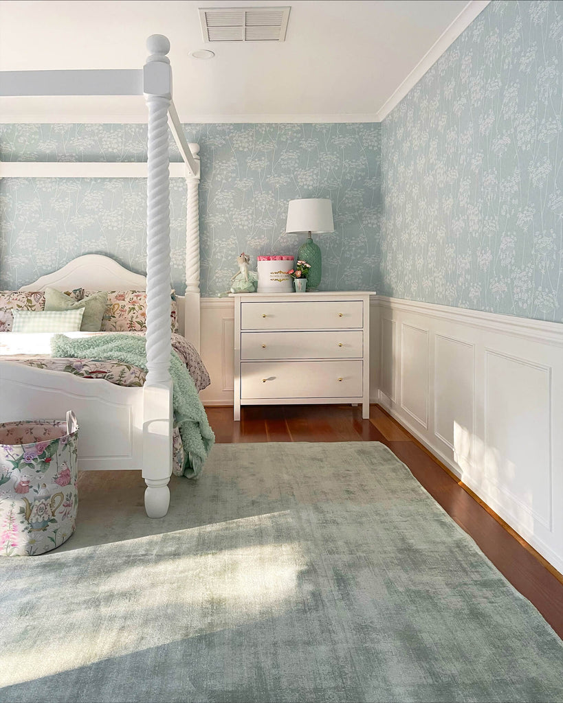 Billie Mint Green Distressed Viscose Rug