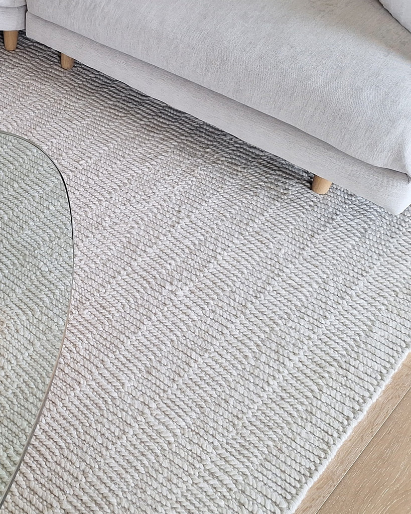 Blanca Ivory Textured Wool Rug