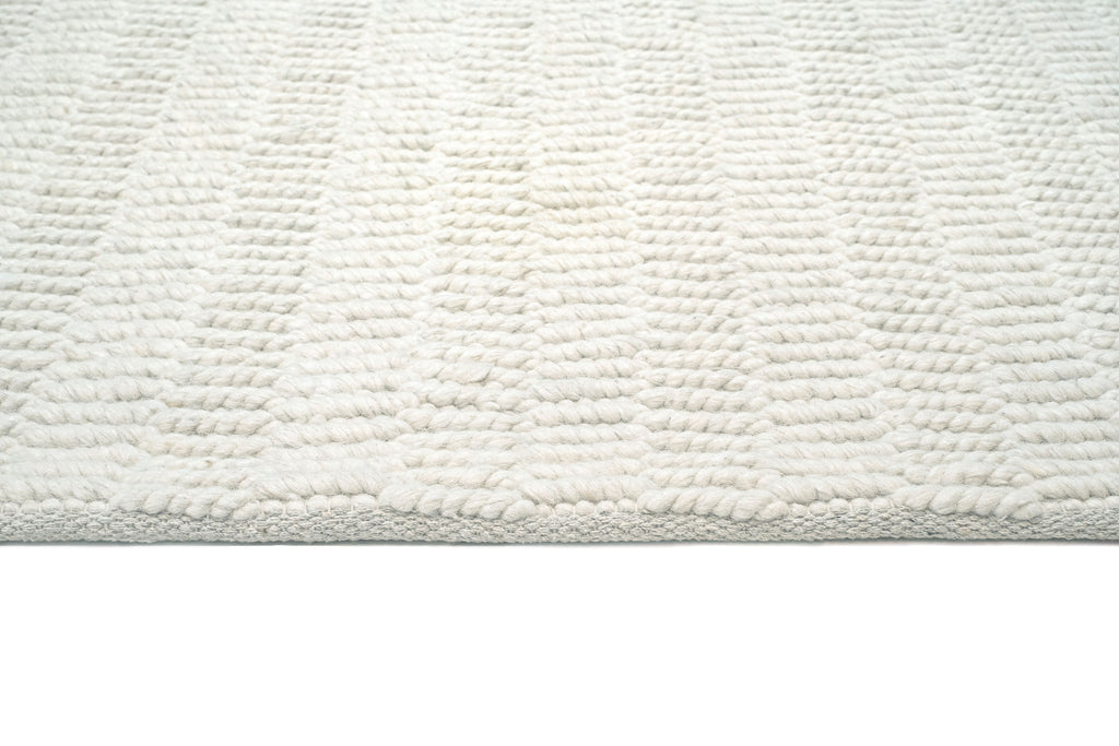Blanca Ivory Textured Wool Rug