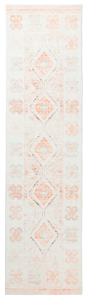 Saffron Mustard Brown Palm Tree Cotton Washable Rug