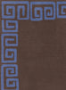 Callista Deep Chocolate and Vivid Blue Geometric Indoor Outdoor Rug