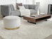 Calypso Ivory Cream Textured Tribal Tassel Rug