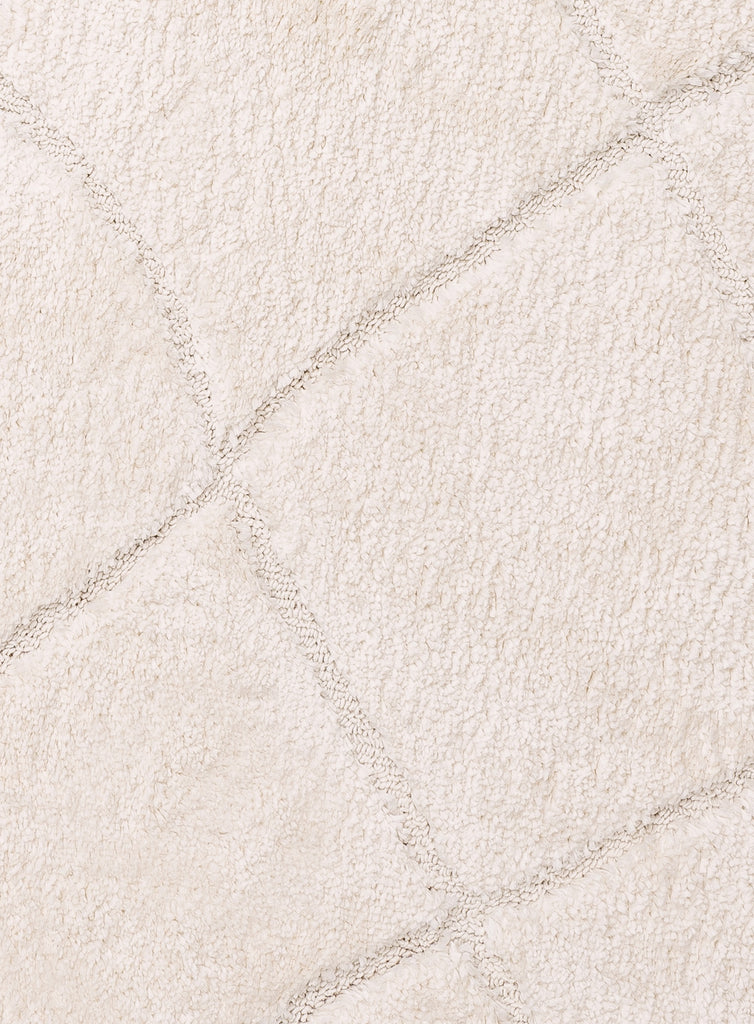 Calypso Ivory Cream Textured Tribal Round Rug