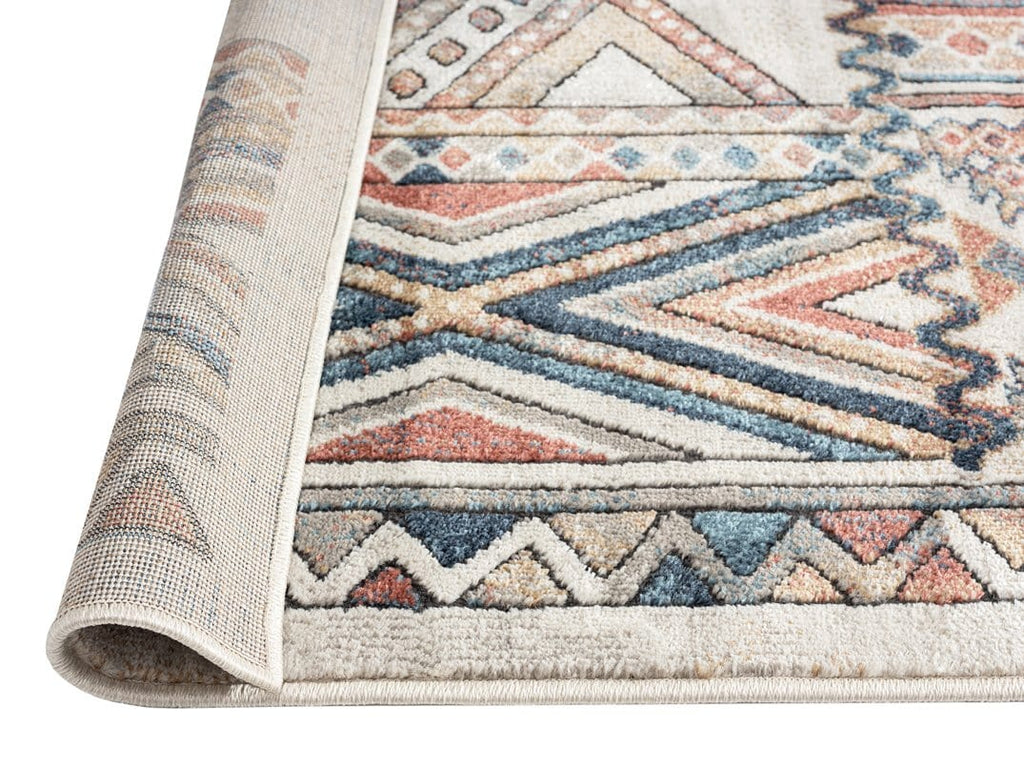 Cassie Orange And Blue Multi Colour Tribal Rug