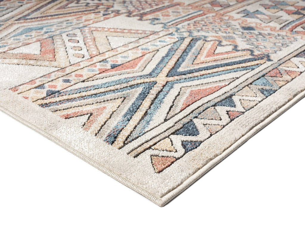 Cassie Orange And Blue Multi Colour Tribal Rug