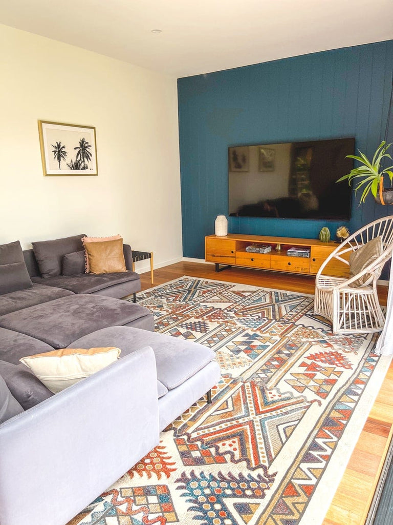 Cassie Orange And Blue Multi Colour Tribal Rug