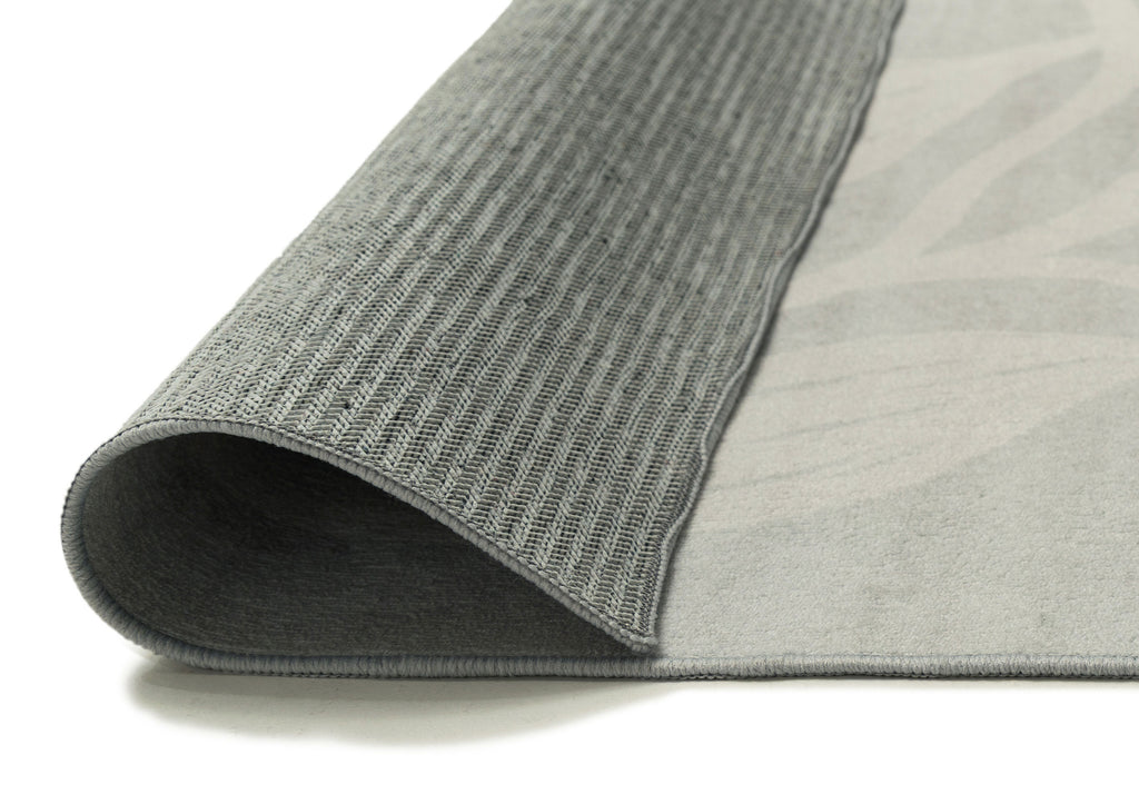 Cattleya Grey Botanical Washable Rug