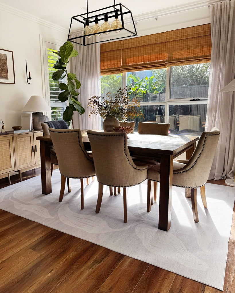 Cattleya Grey Botanical Washable Rug