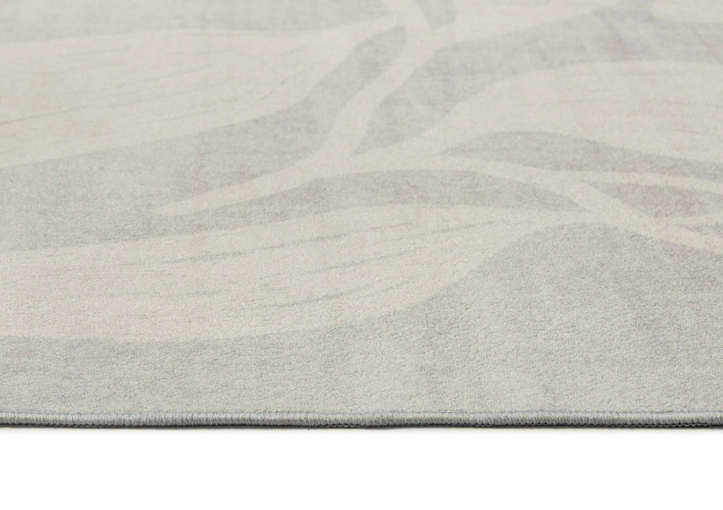 Cattleya Grey Botanical Washable Rug