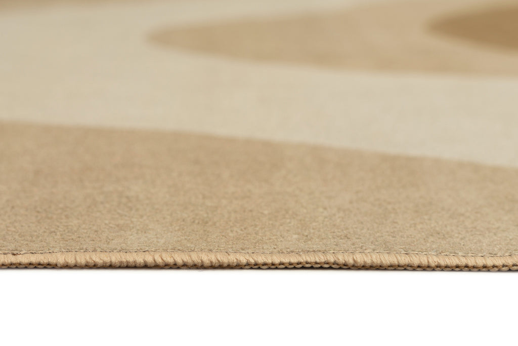 Cece Beige and Brown Botanical Washable Rug