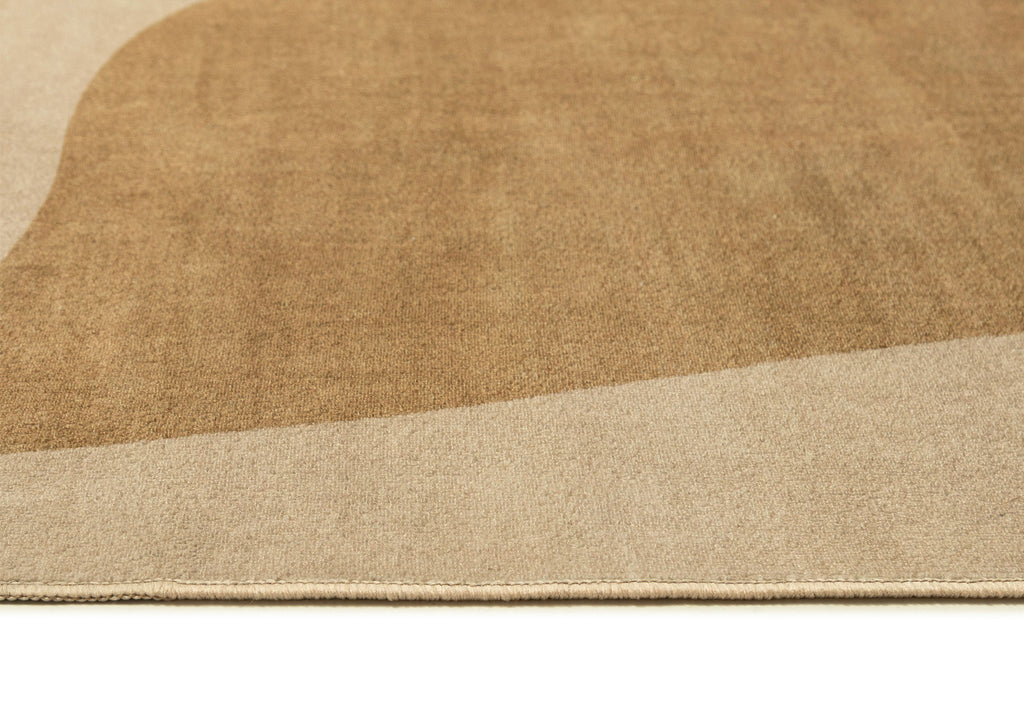 Cece Beige and Brown Botanical Washable Rug