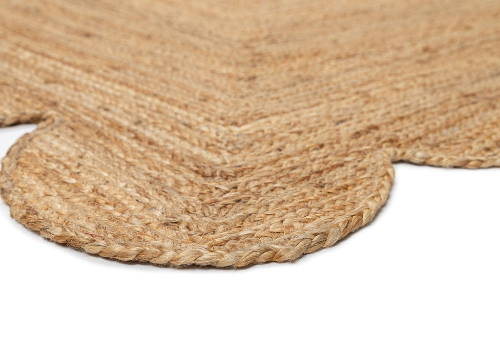 Celeste Natural Brown Scalloped Jute Rug