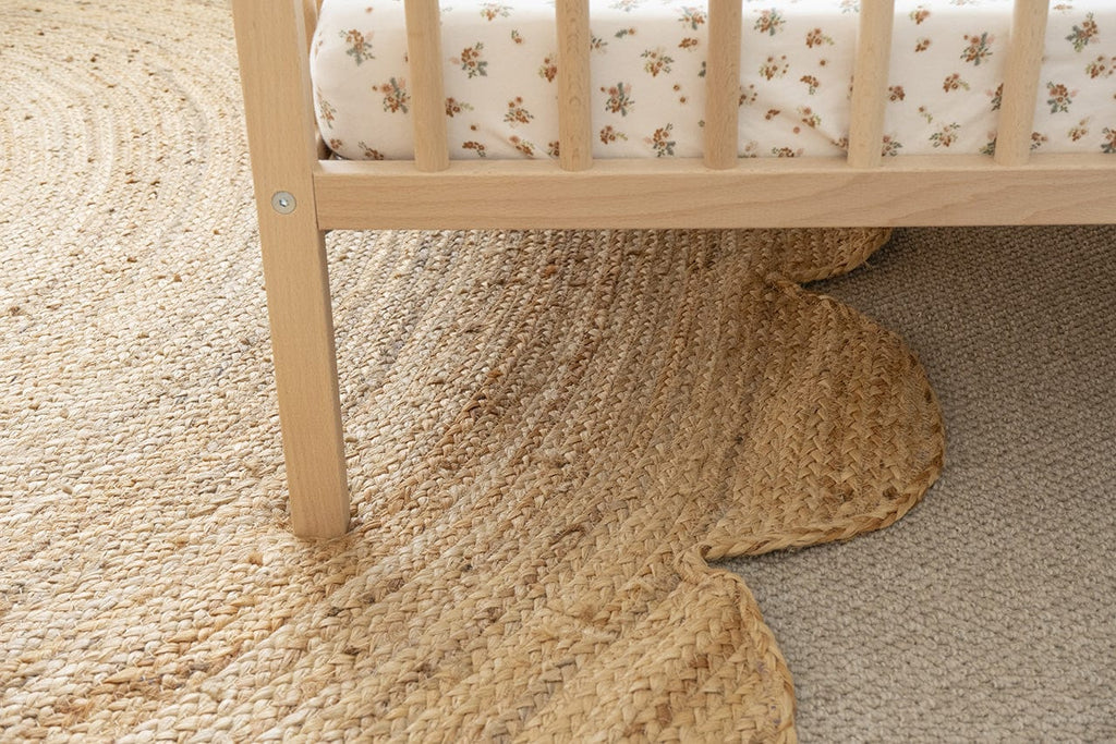 Celeste Natural Brown Scalloped Jute Round Rug
