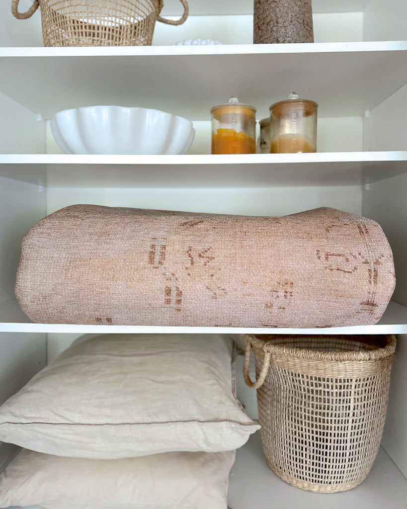 Charlize Cream and Peach Medallion Washable Rug