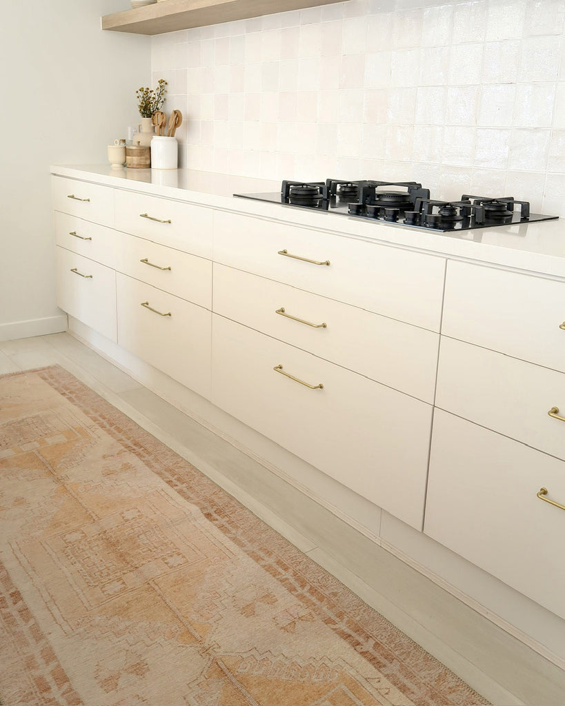 Charlize Cream and Peach Medallion Washable Runner Rug