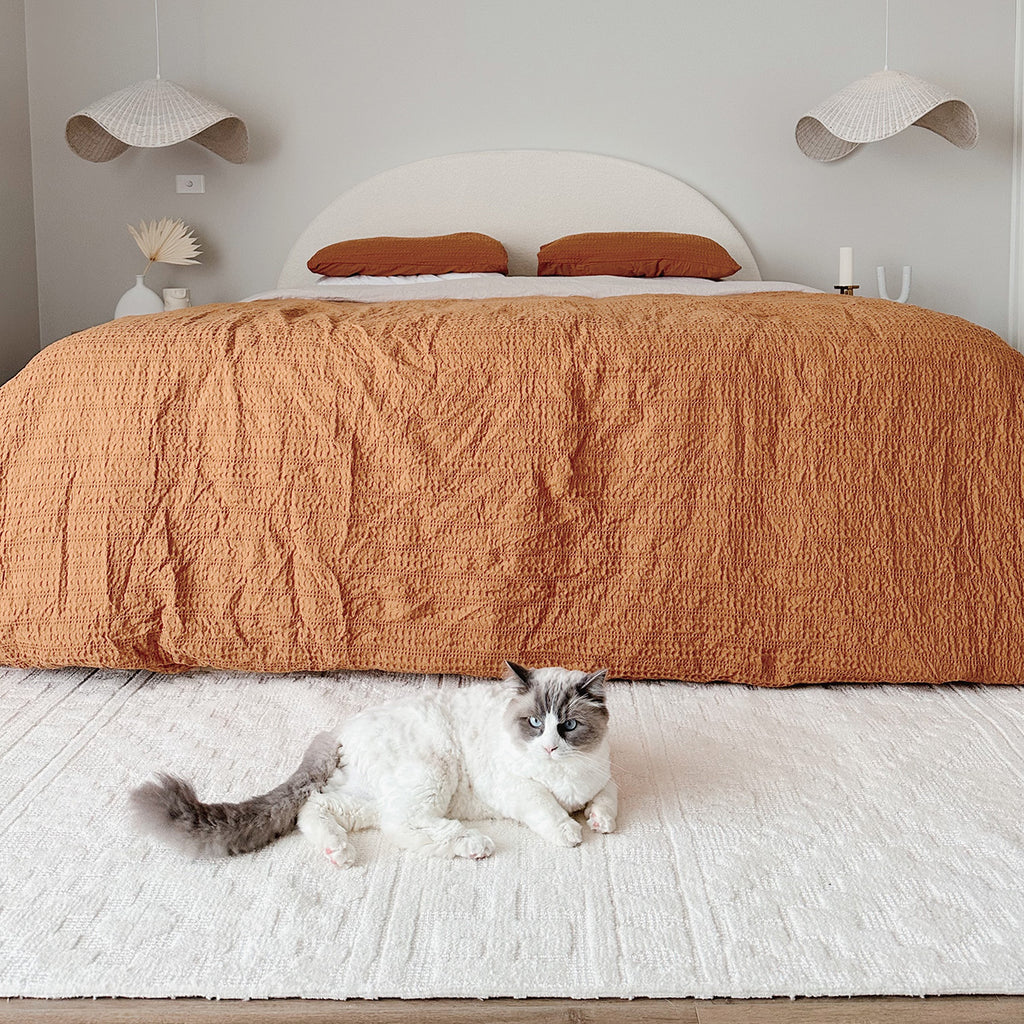 Chloe Cream Tribal Textured Rug