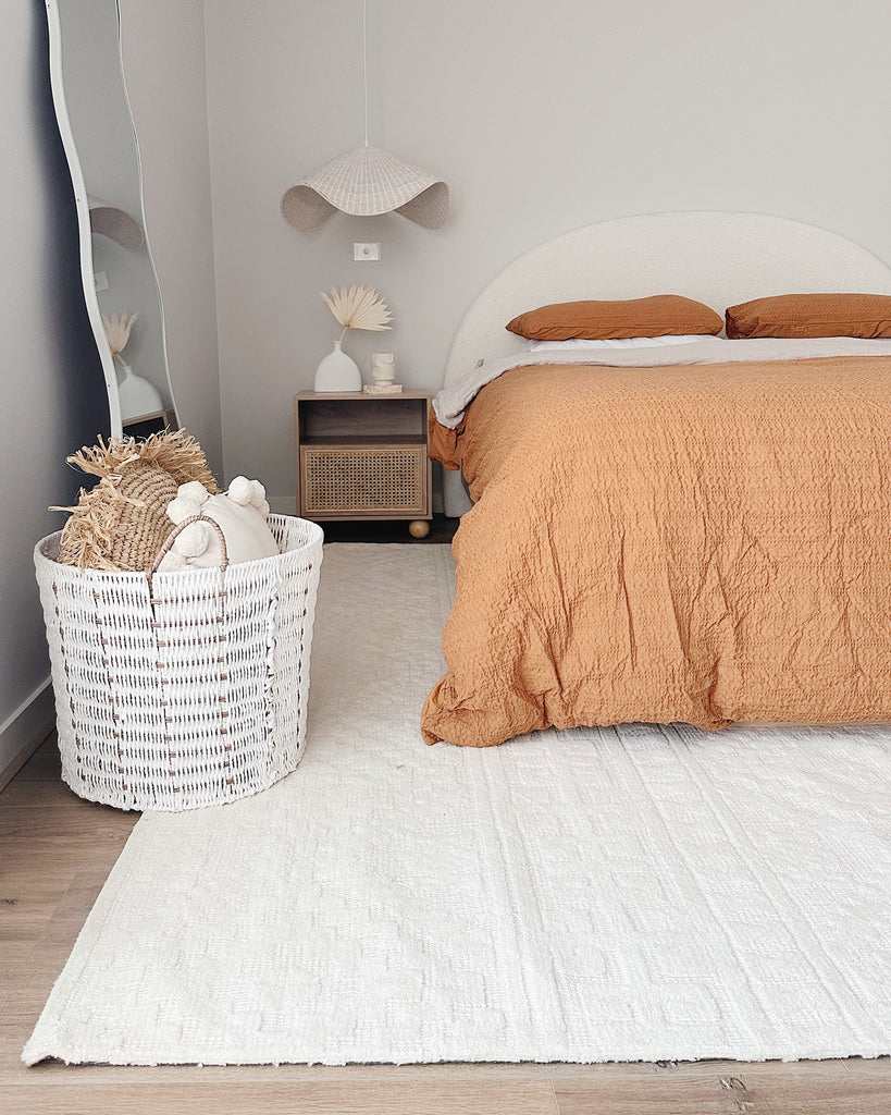 Chloe Cream Tribal Textured Rug